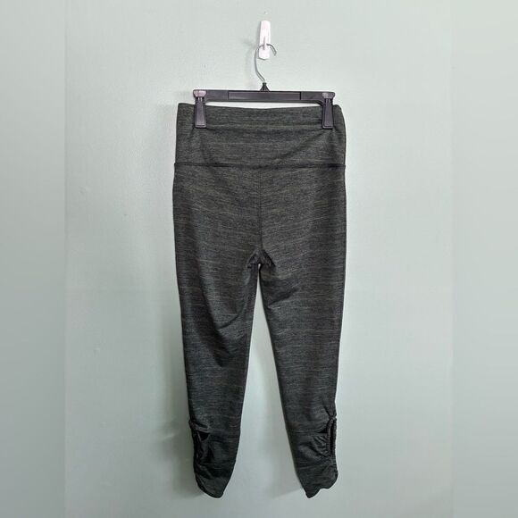 Free People Movement Revolve Cut Out High Waist Leggings Gray Green Marled Sz M - Picture 4 of 8